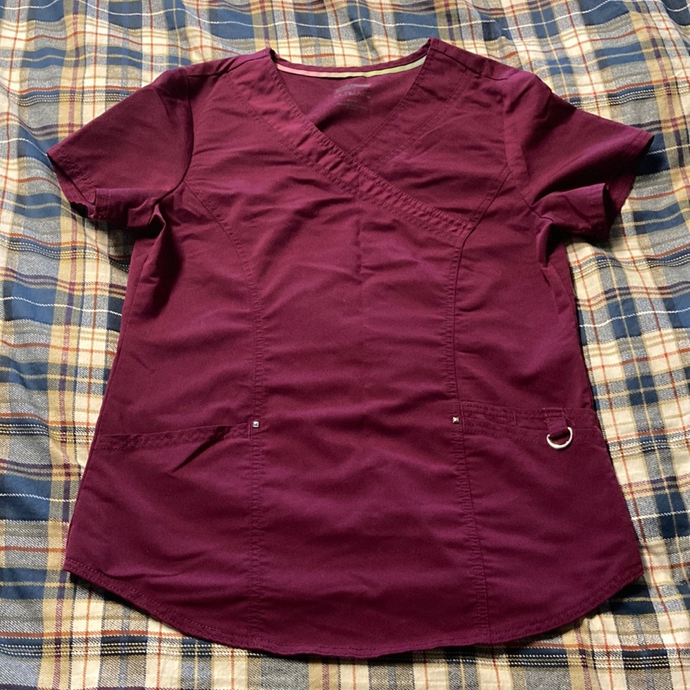 Magenta SS scrub top